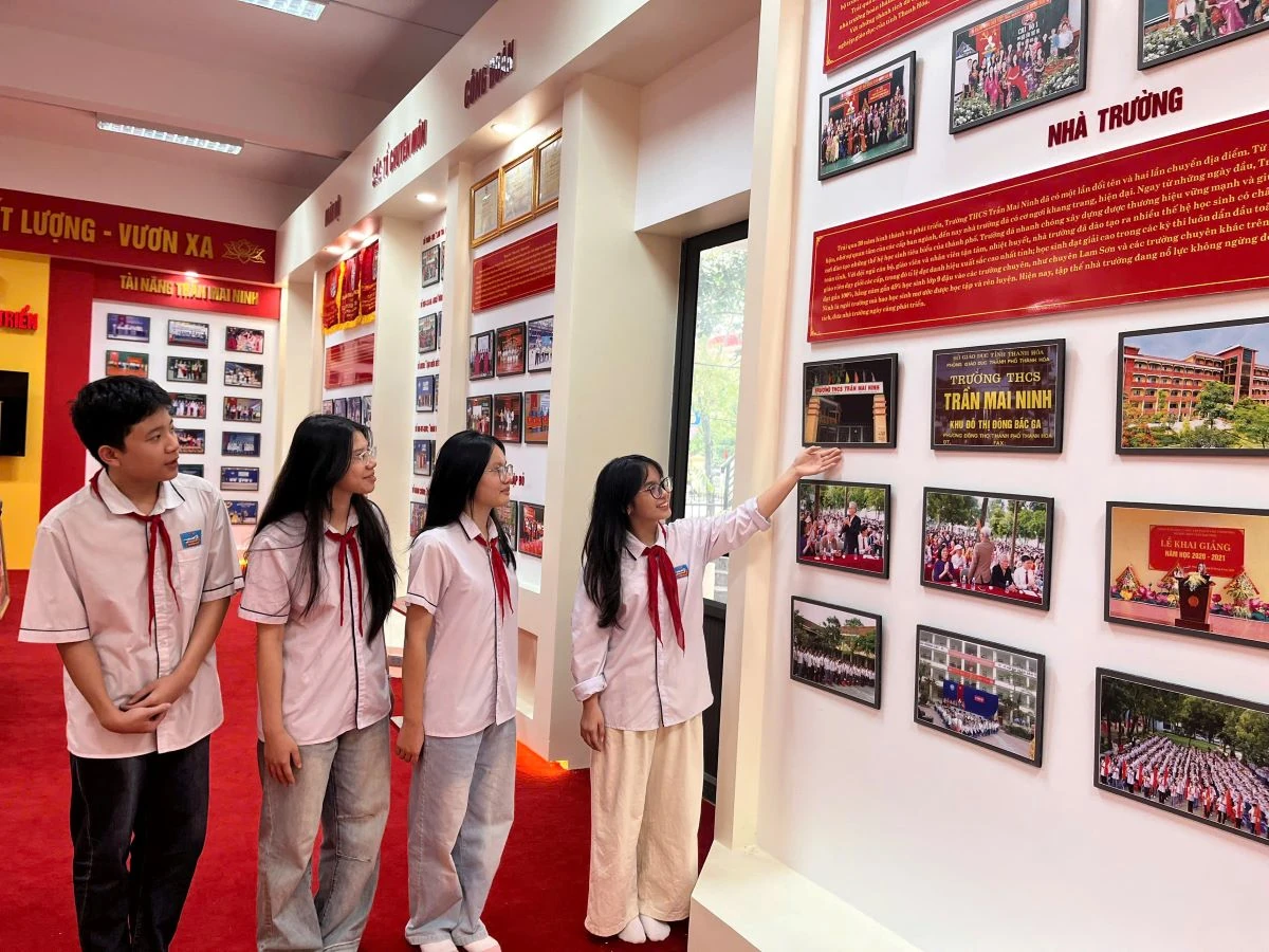 Ấn tượng phòng truyền thống ở Trường THCS Trần Mai Ninh