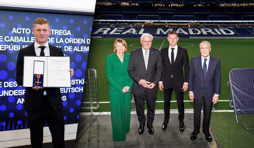 Cầu thủ Toni Kroos được trao tặng danh hiệu cao quý nhất của Đức