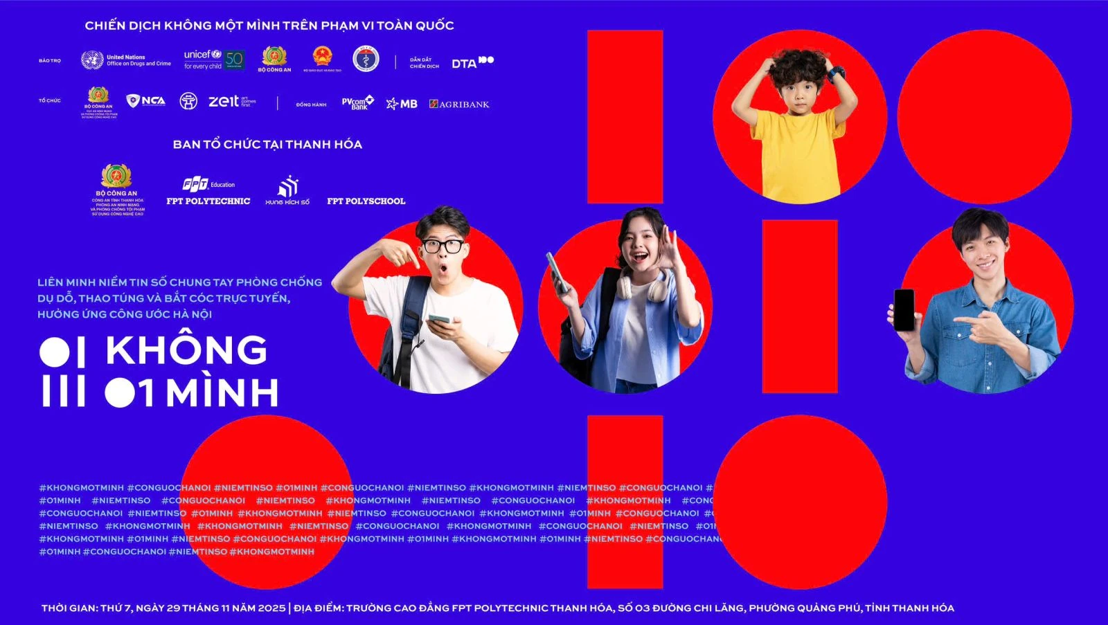 Chương trình “Không một mình - Cùng nhau an toàn trực tuyến” tại Thanh Hóa diễn ra vào ngày 29/11/2025