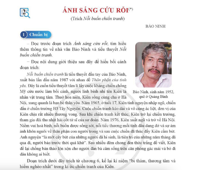 Vì sao tác phẩm “Nỗi buồn chiến tranh” được chọn đưa vào sách giáo khoa?