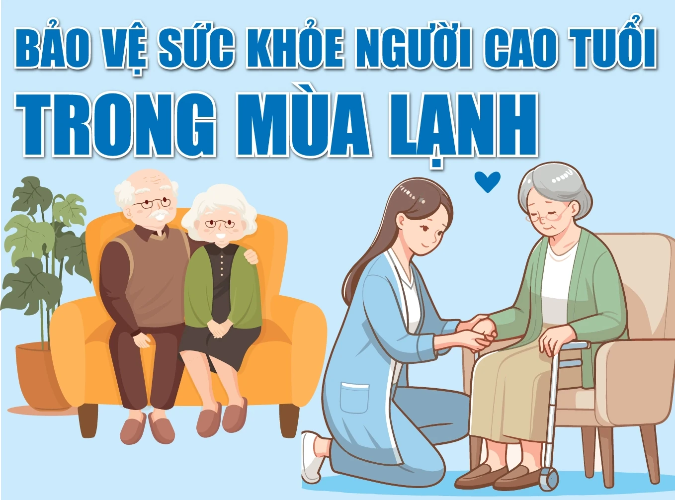 Bảo vệ sức khỏe người cao tuổi trong mùa lạnh