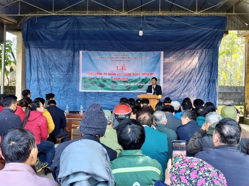 Xã Thượng Ninh ra quân xây dựng nông thôn mới năm 2026