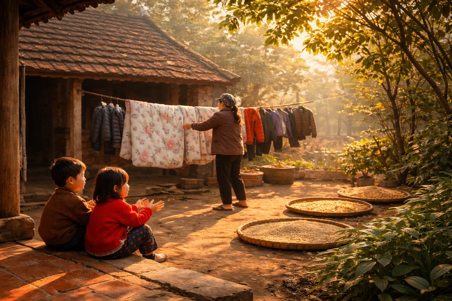 Nắng đông quê mẹ