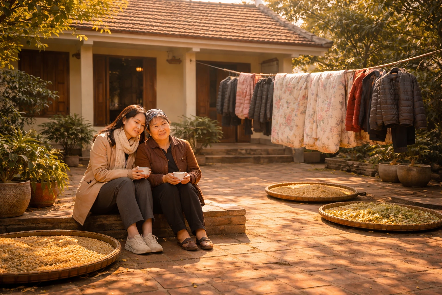 Nắng đông quê mẹ