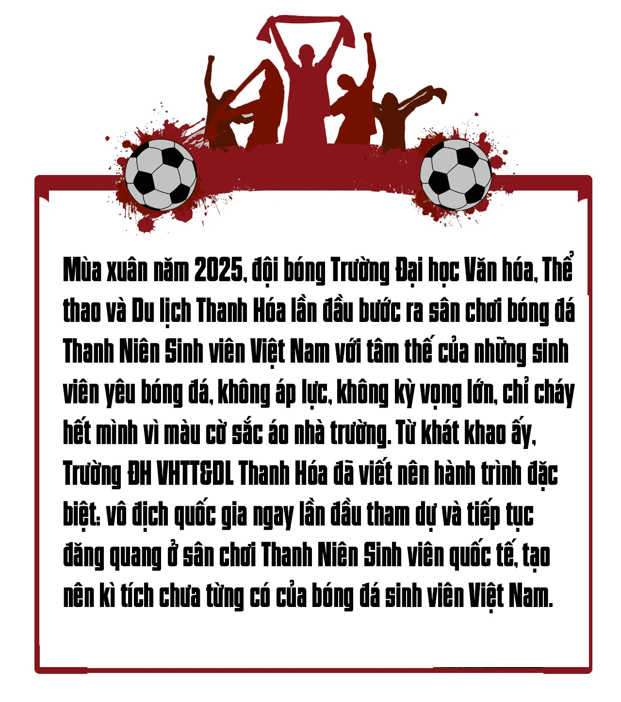 Đội bóng trường ĐH Văn hóa, Thể thao & Du lịch Thanh Hóa và kì tích tại giải Thanh Niên Sinh viên