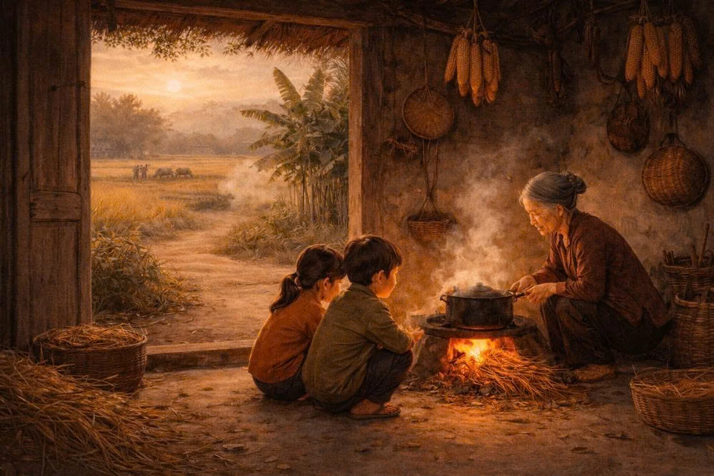 Hơi ấm lửa rơm