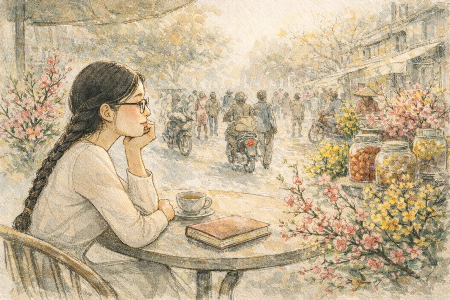 Ngồi đợi mùa xuân