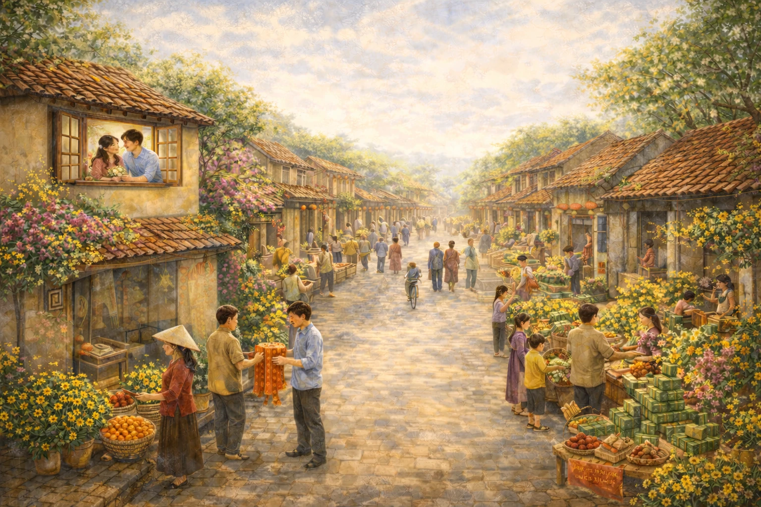 Mùa xuân bên cửa sổ