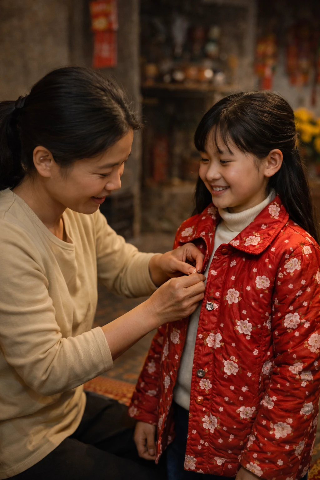 Mùa xuân và tấm áo mới của mẹ