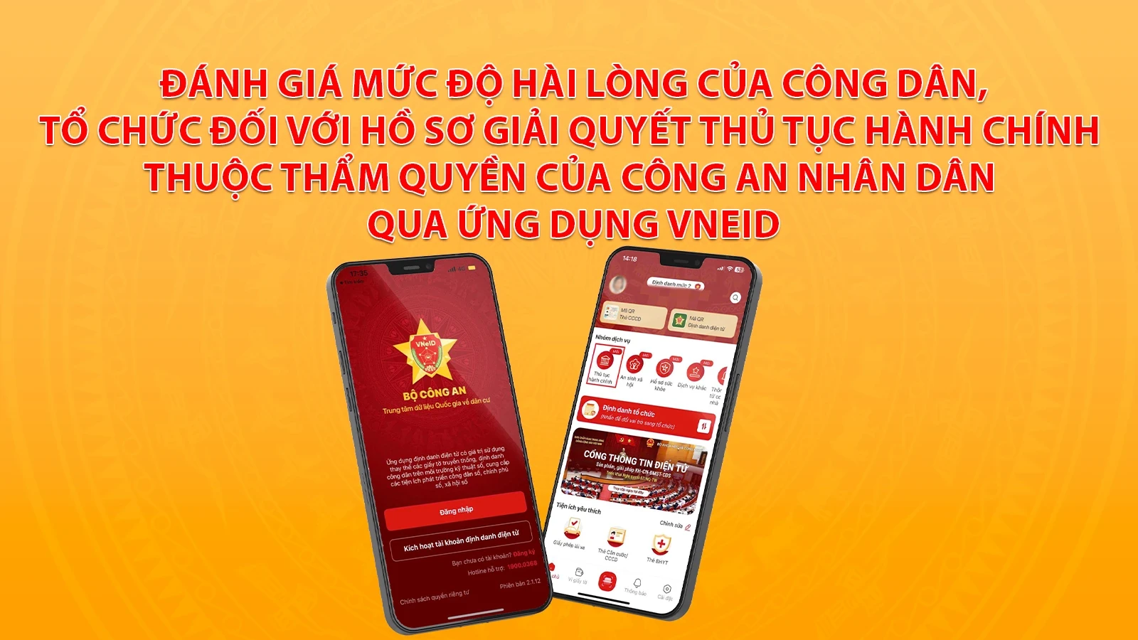 Infographics: Đánh giá mức độ hài lòng của công dân, tổ chức đối với hồ sơ giải quyết thủ tục hành chính thuộc thẩm quyền của Công an nhân dân qua ứng dụng VNeID