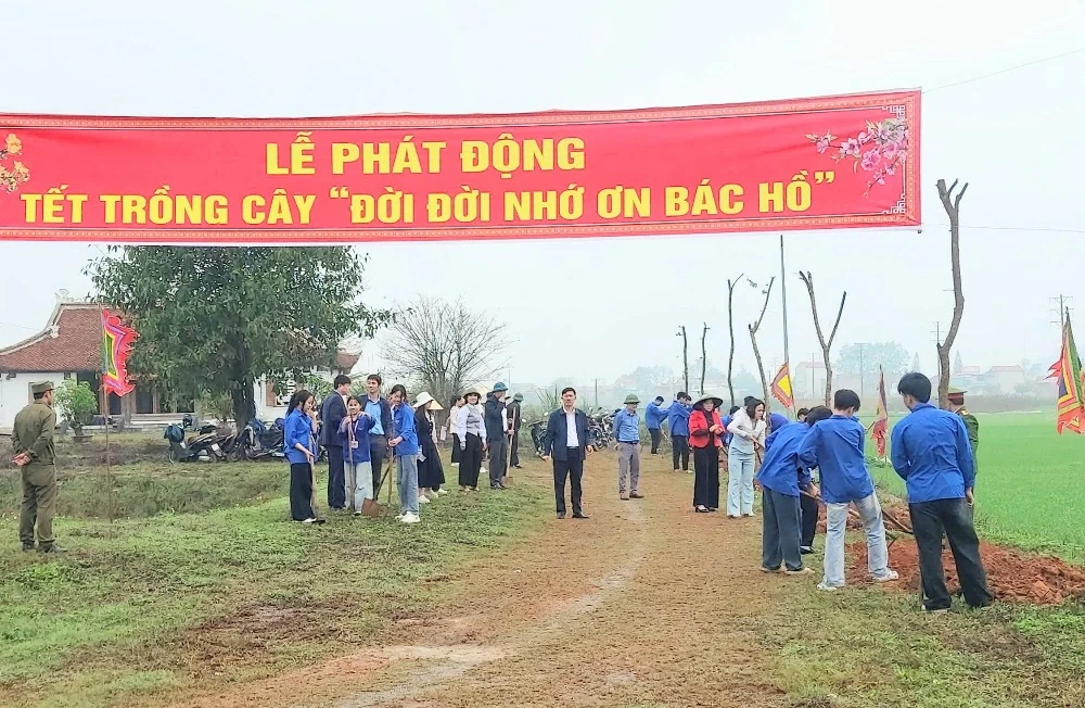 Xã Yên Trường: Phấn đấu trồng hơn 5.000 cây trong đợt phát động Tết trồng cây đời đời nhớ ơn Bác Hồ