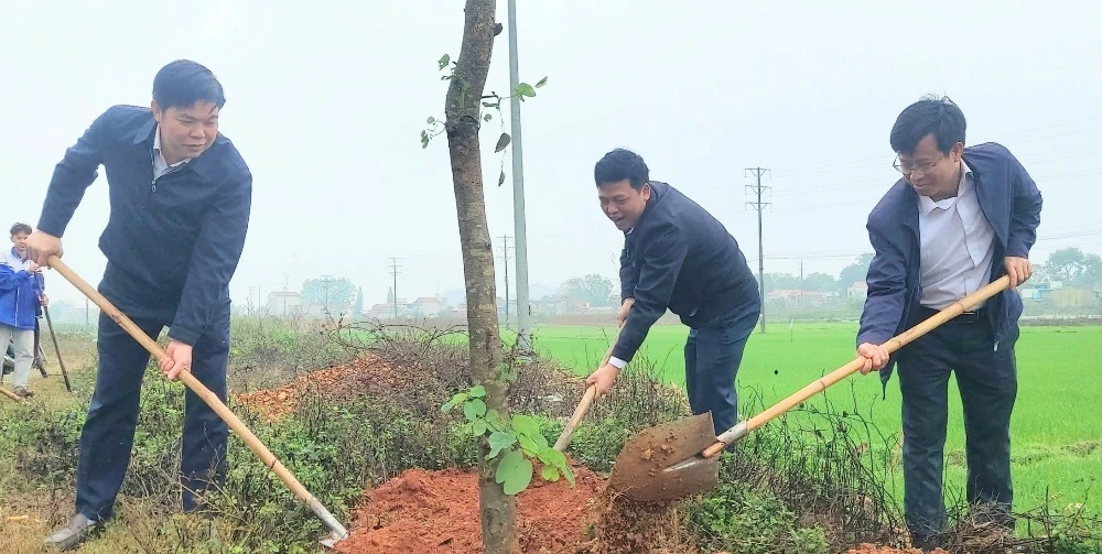 Xã Yên Trường: Phấn đấu trồng hơn 5.000 cây trong đợt phát động Tết trồng cây đời đời nhớ ơn Bác Hồ