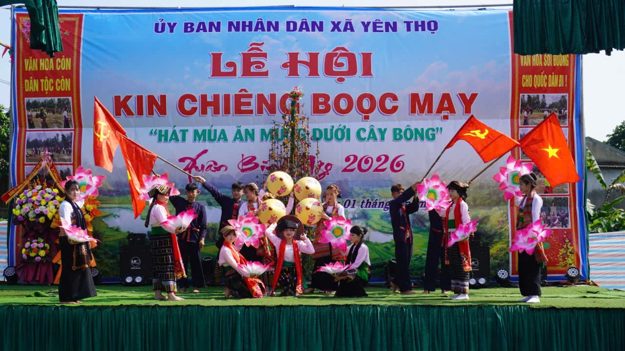 Rộn ràng Lễ hội Kin Chiêng Boọc Mạy xuân Bính Ngọ 2026