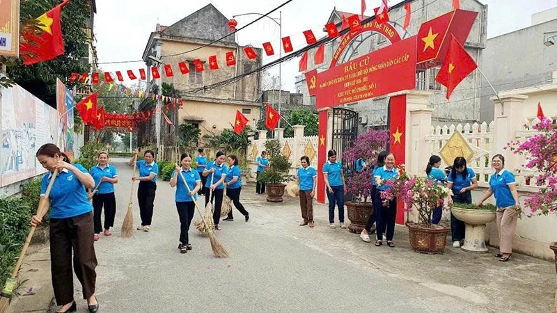 Xã Yên Định rực rỡ cờ hoa, sẵn sàng cho ngày hội toàn dân đi bầu cử