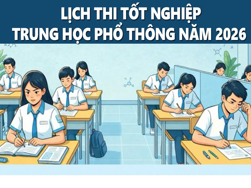 Bộ Giáo dục và Đào tạo công bố lịch thi tốt nghiệp trung học phổ thông năm 2026