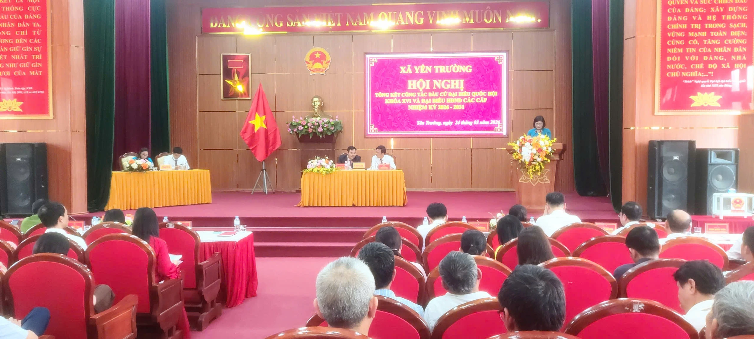 Xã Yên Trường tổ chức hội nghị tổng kết công tác bầu cử ĐBQH khóa XVI và HĐND các cấp