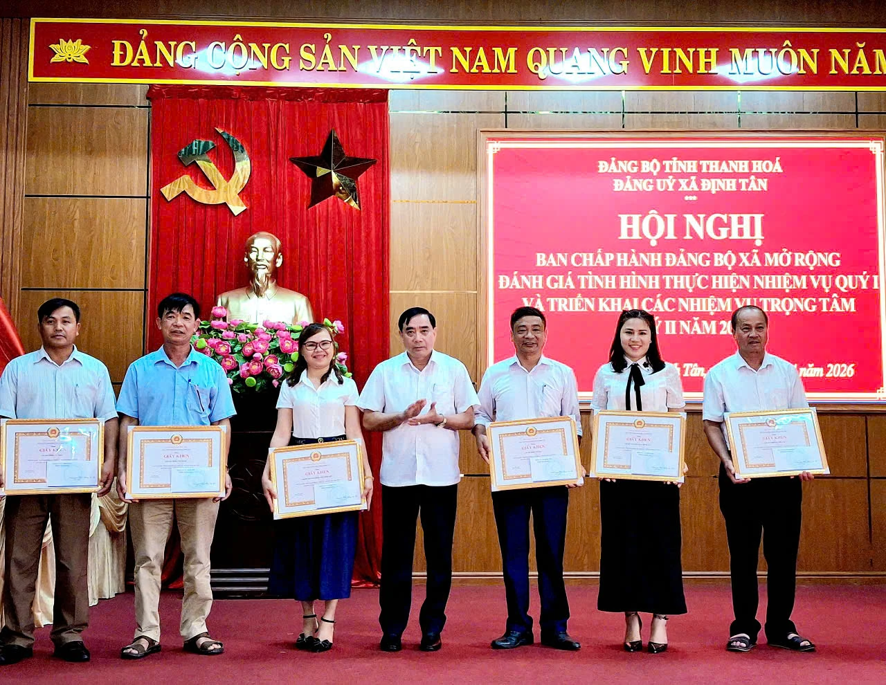 Quý I/2026, tổng thu ngân sách xã Định Tân ước đạt hơn 58 tỷ đồng