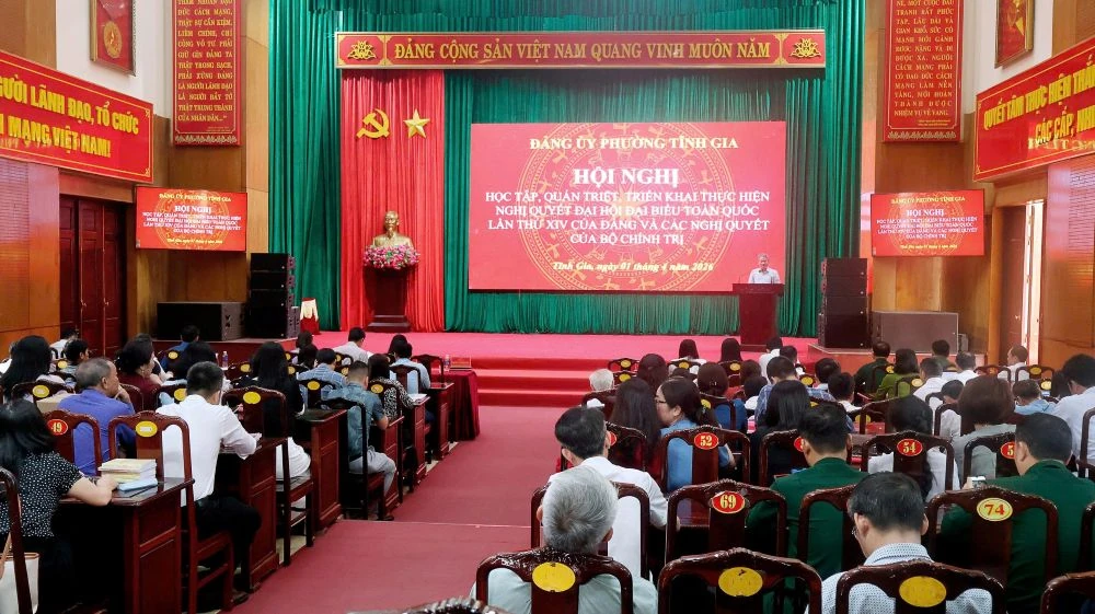 Phường Tĩnh Gia học tập, quán triệt, triển khai thực hiện Nghị quyết Đại hội XIV của Đảng và các Nghị quyết của Bộ Chính trị