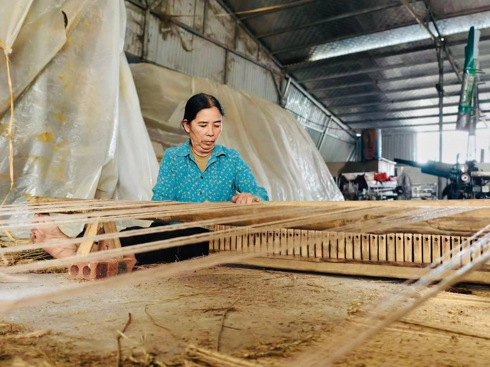 Nét đẹp làng nghề chiếu cói Tân Tiến