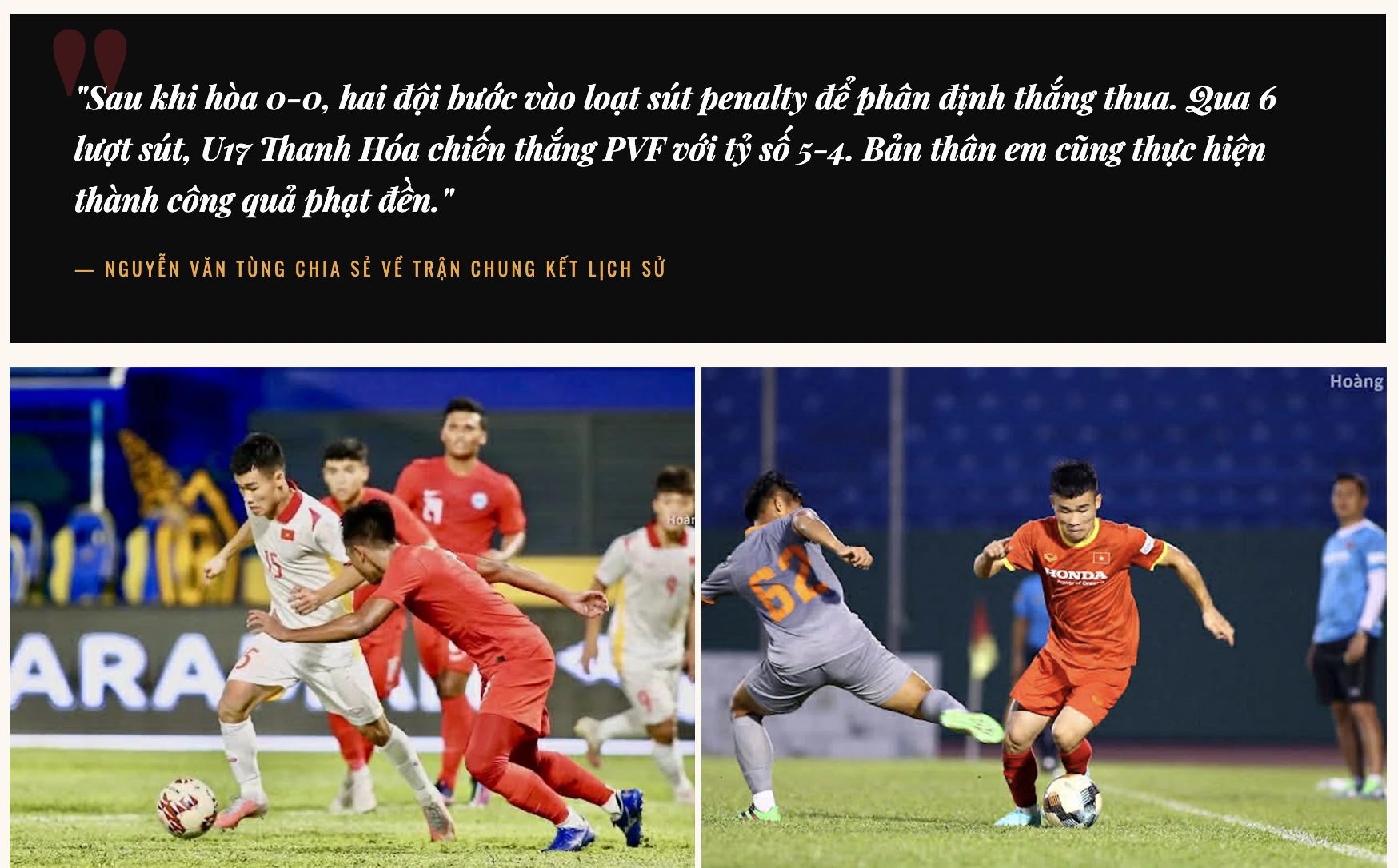 Chân sút Nguyễn Văn Tùng với ký ức về Vòng chung kết Giải bóng đá U17 Quốc gia năm 2019