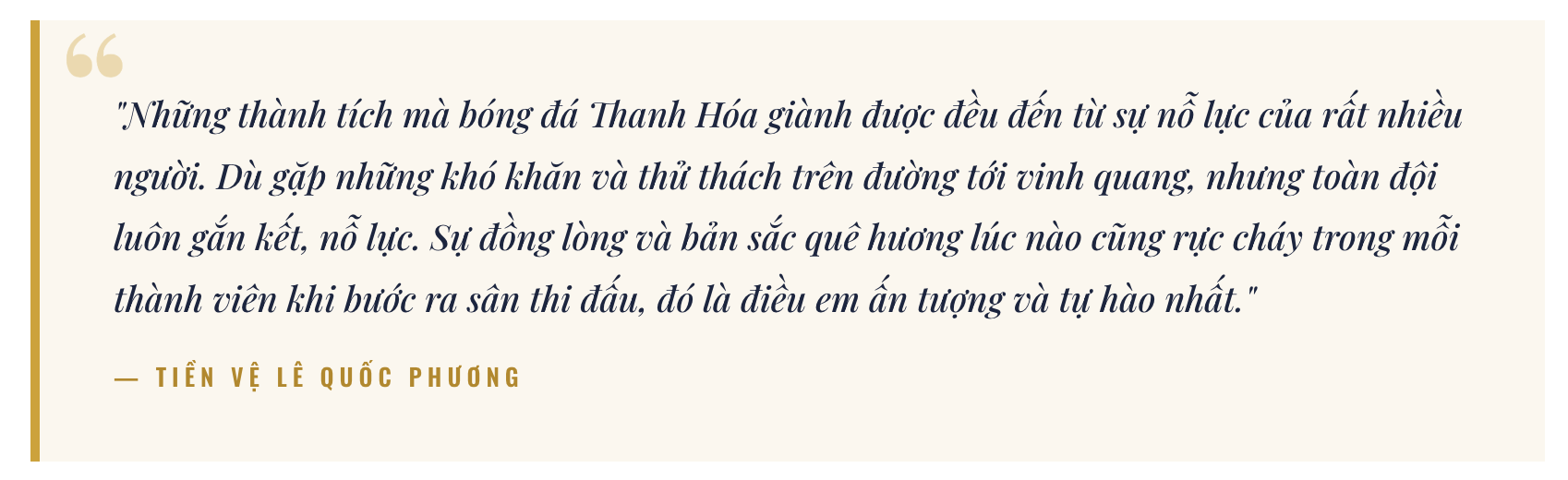 “Messi xứ Thanh” Lê Quốc Phương với những danh hiệu lớn & dấu ấn cùng đội bóng quê hương