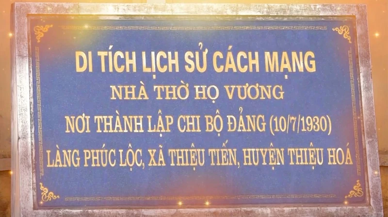 [Thanh Hóa xưa và nay] Nhà thờ họ Vương - “địa chỉ đỏ” trong lịch sử cách mạng Thanh Hóa