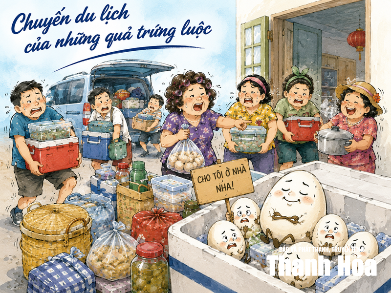 “Chuyến du lịch” của những quả trứng luộc