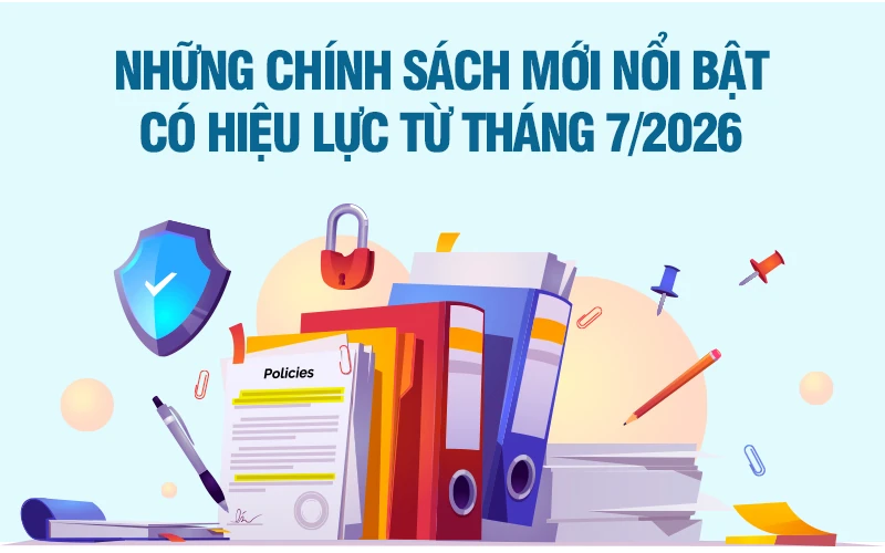 Những chính sách mới nổi bật có hiệu lực từ tháng 7/2026