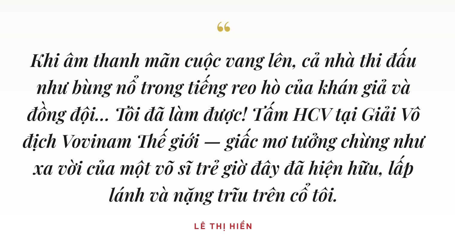 Mồ hôi, nước mắt và vinh quang