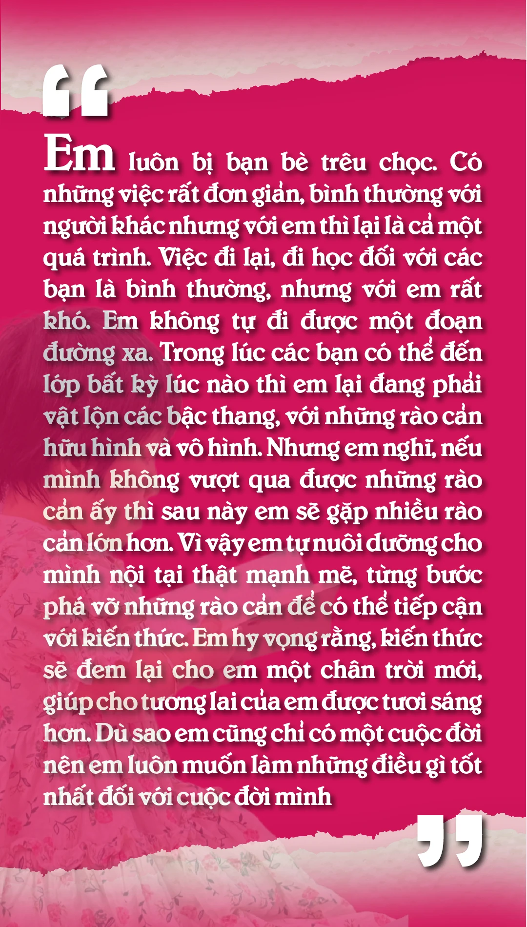 [E-Magazine] Sống như một đoá hoa