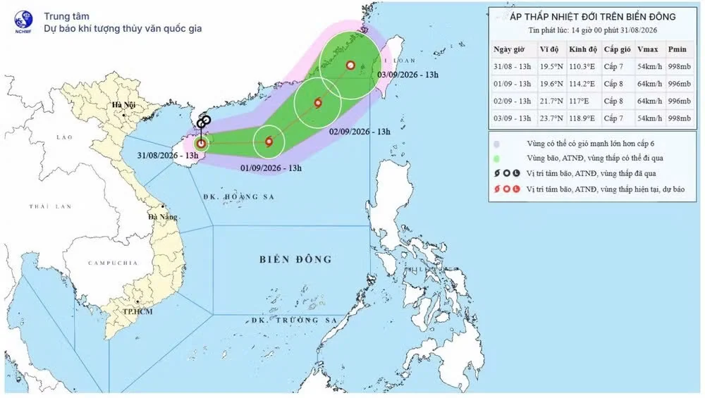 21 tỉnh, thành phố chủ động ứng phó áp thấp nhiệt đới có khả năng mạnh lên thành bão