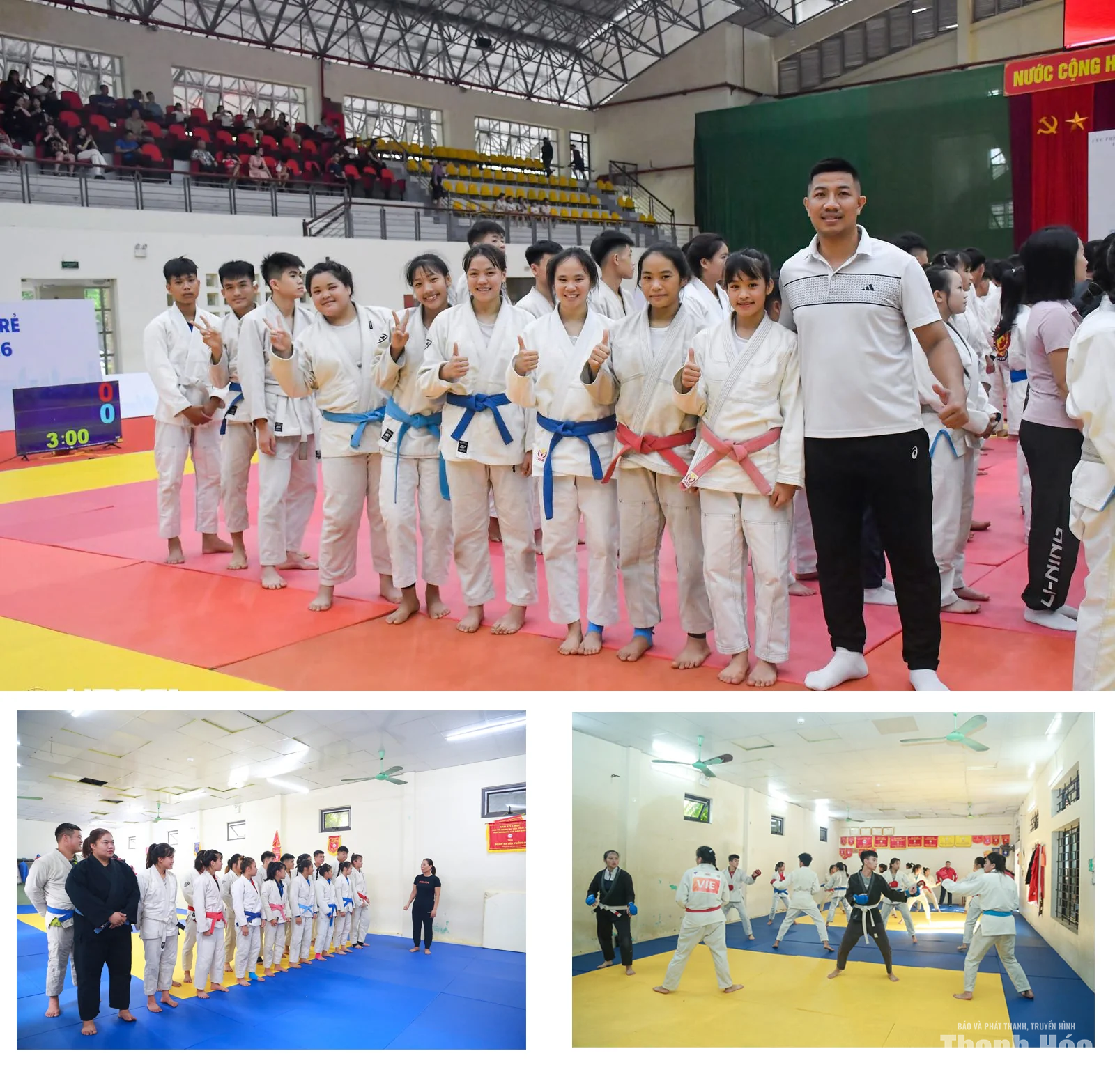 Giọt mồ hôi trên sàn tập hóa huy chương lấp lánh