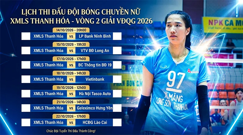 XMLS Thanh Hóa quyết tâm bứt phá, hướng tới vị trí cao tại Giải bóng chuyền vô địch quốc gia các CLB năm 2026